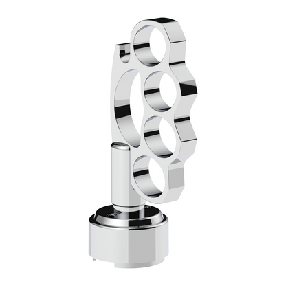 Thread-On Knuckle Gearshift Knob With Chrome 13/15/18 Speed Adapter - Chrome