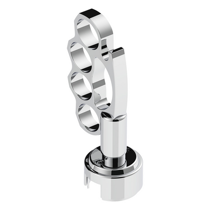 Thread-On Knuckle Gearshift Knob With Chrome 13/15/18 Speed Adapter - Chrome