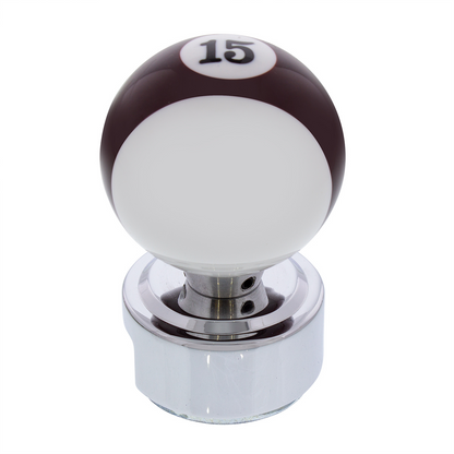 Number 15 Pool Ball Gearshift Knob For 13/15/18 Speed Eaton Style Shifters