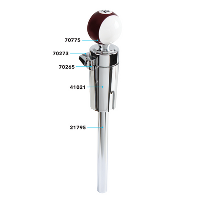 Number 15 Pool Ball Gearshift Knob For 13/15/18 Speed Eaton Style Shifters
