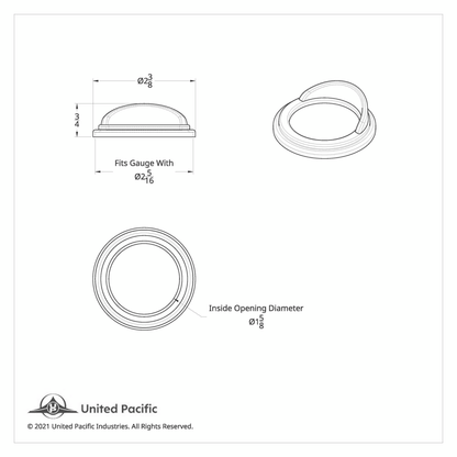 Chrome Small Gauge Cover With Visor For Freightliner