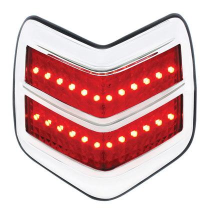 24 LED Tail Light With Chrome Bezel & Flush Mount For 1940 Ford Car