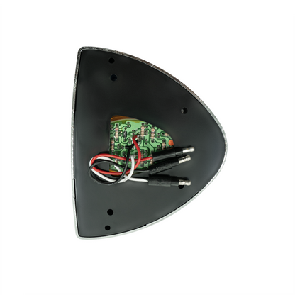 39 LED Teardrop Headlight Turn Signal Light Cover For Peterbilt - Amber LED/Chrome Lens