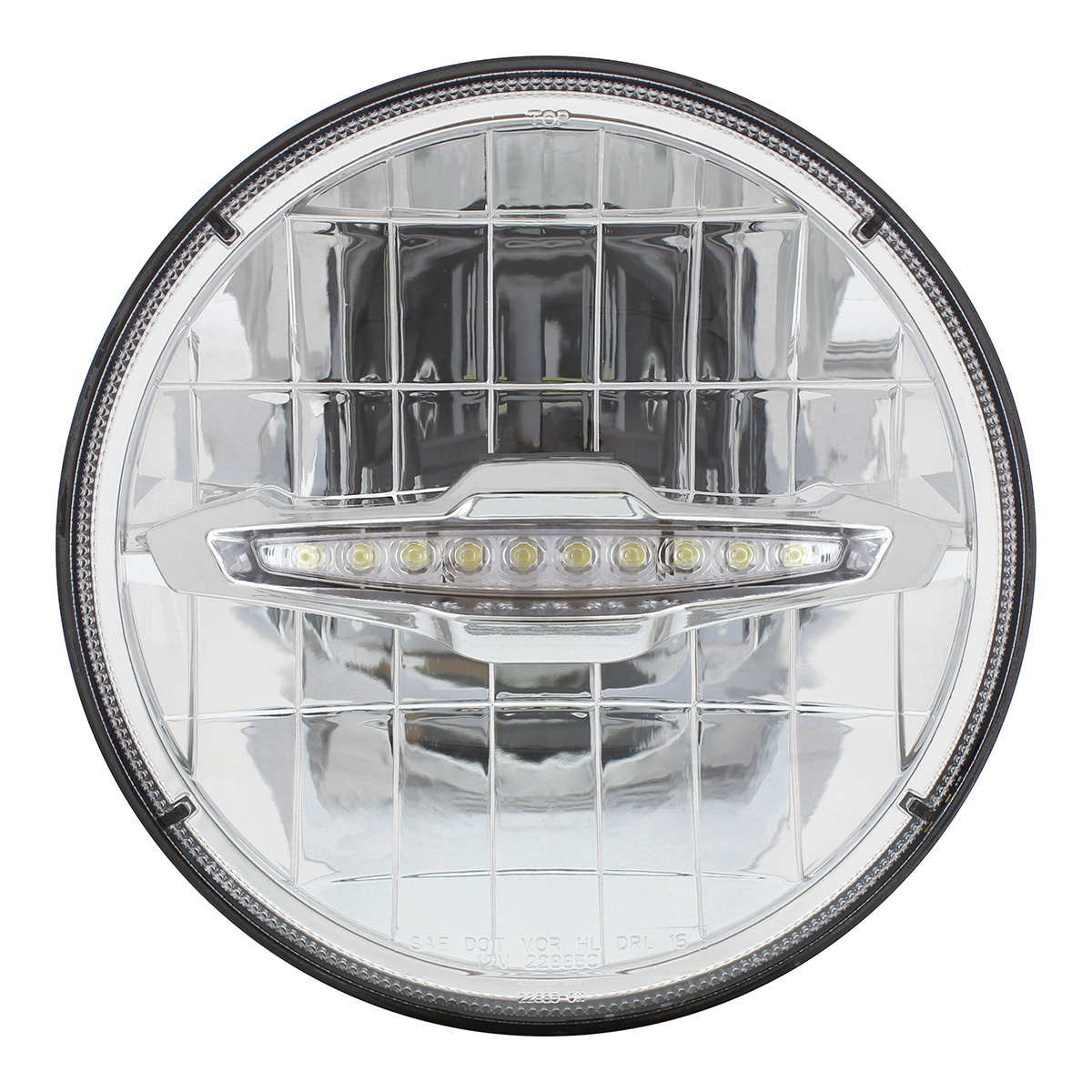ULTRALIT - 3 High Power LED 7" Headlight With 10 White LED Position Light