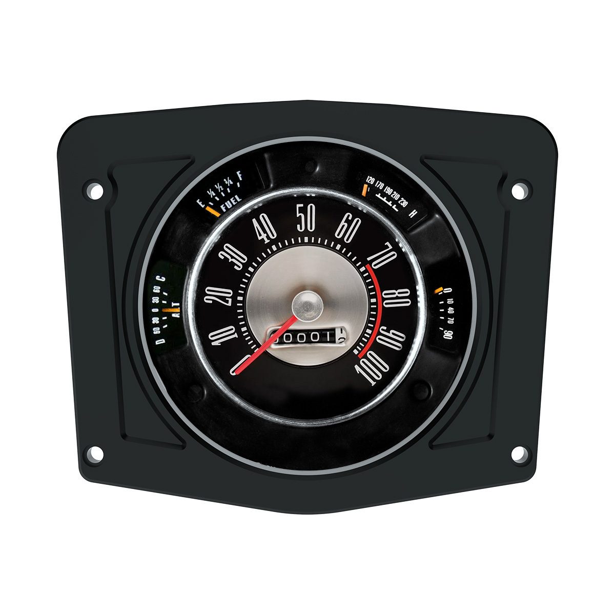 Billet Aluminum Instrument Gauge Bezel For 1966-1977 Ford Bronco-Black Anodized
