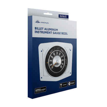 Billet Aluminum Instrument Gauge Bezel For 1966-1977 Ford Bronco-Black Anodized
