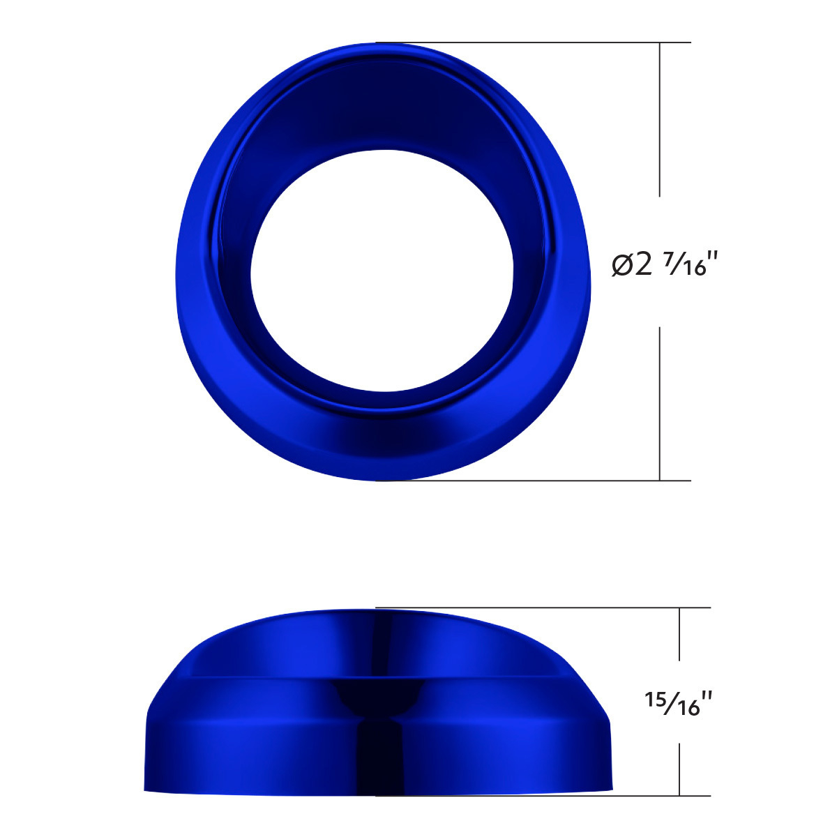 Candy Color Small Gauge Cover With Visor-Indigo Blue