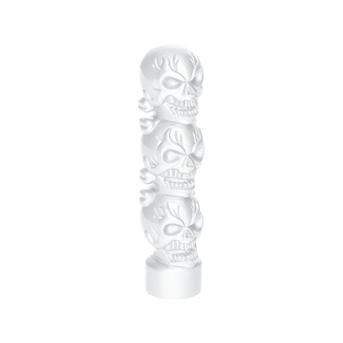 1/2"-13 Thread-On 3 Skull Candy Color Shift Knob-Pearl White