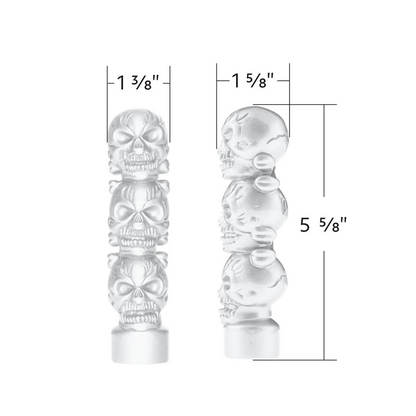 1/2"-13 Thread-On 3 Skull Candy Color Shift Knob-Pearl White