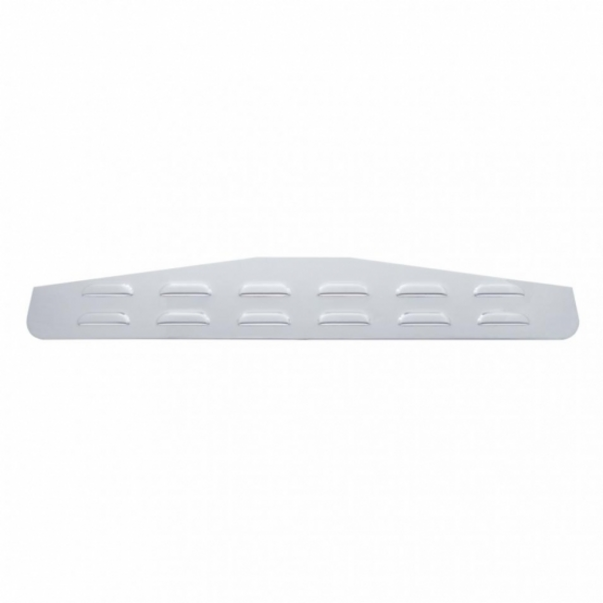 4" X 24" Chrome Louvered Bottom Mud Flap Plate -Welded Stud