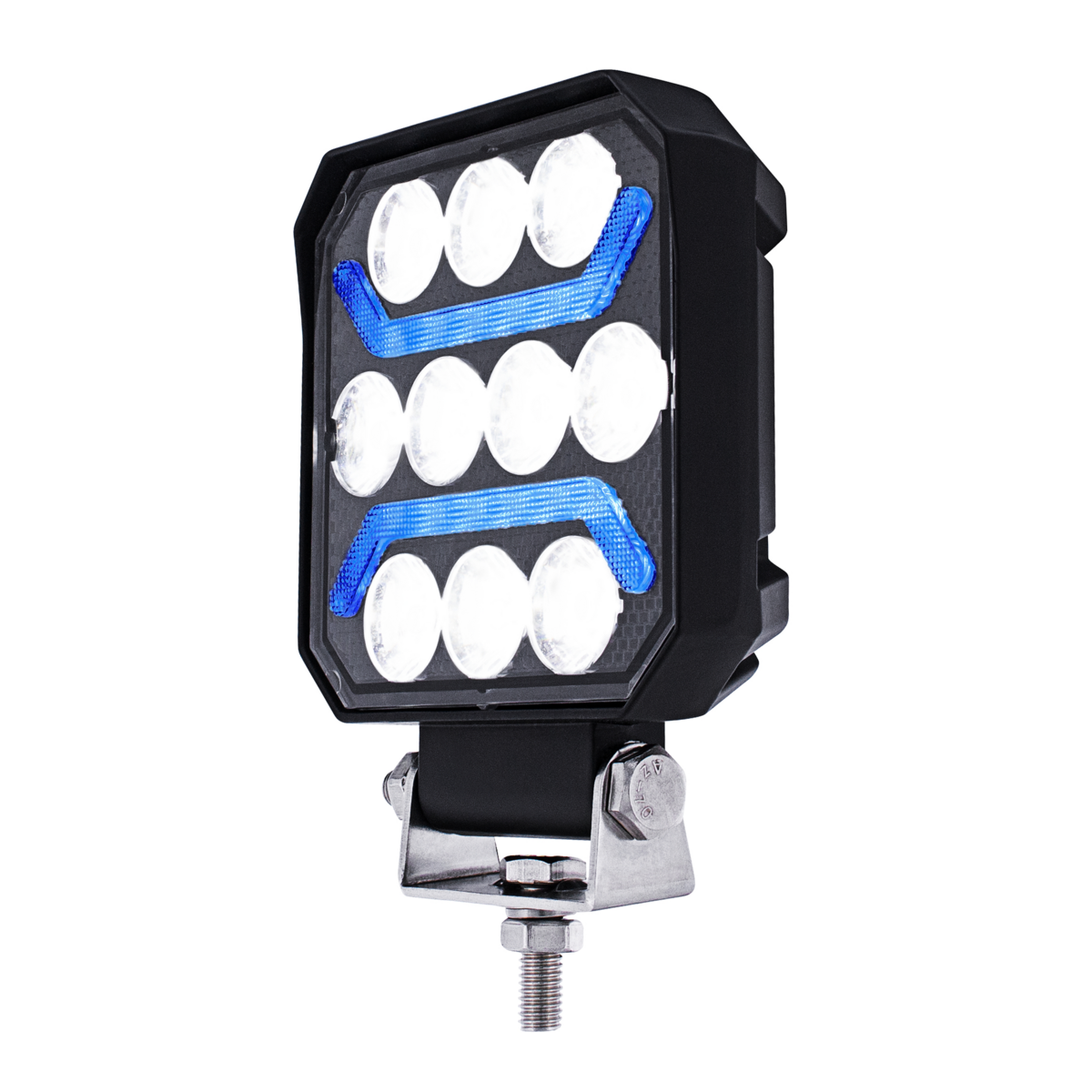 11 LED High Power LED Work Light With "U" Light Guide-Blue