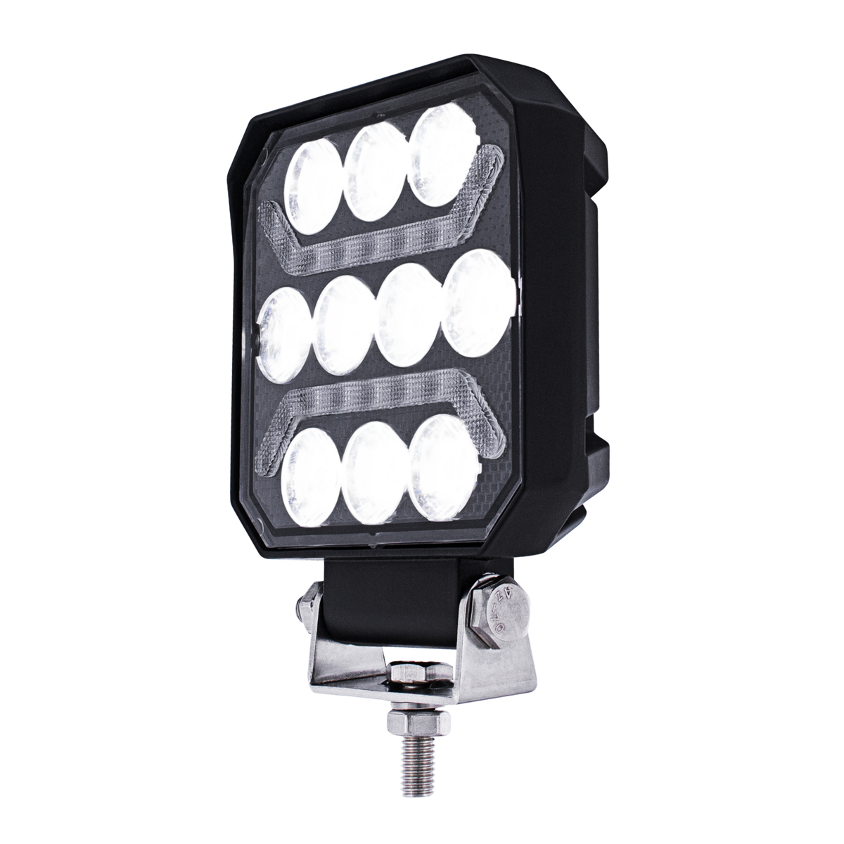 11 LED High Power LED Work Light With "U" Light Guide-Blue