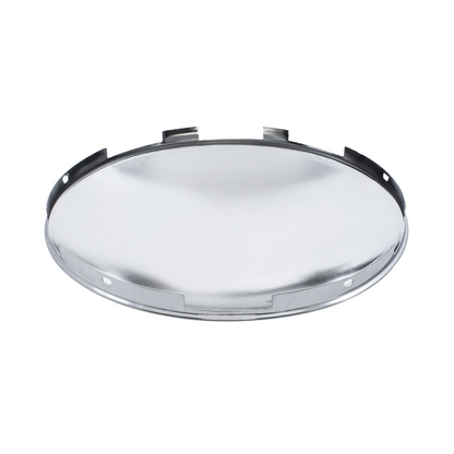 6 Uneven Notched Chrome Dome Front Hubcap - 7/16" Lip