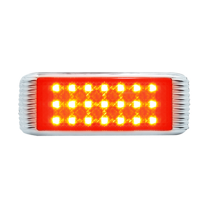 21 LED 1941 Ford Car Stye Tail Light With Chrome Bezel And Flush Mounting Pad
