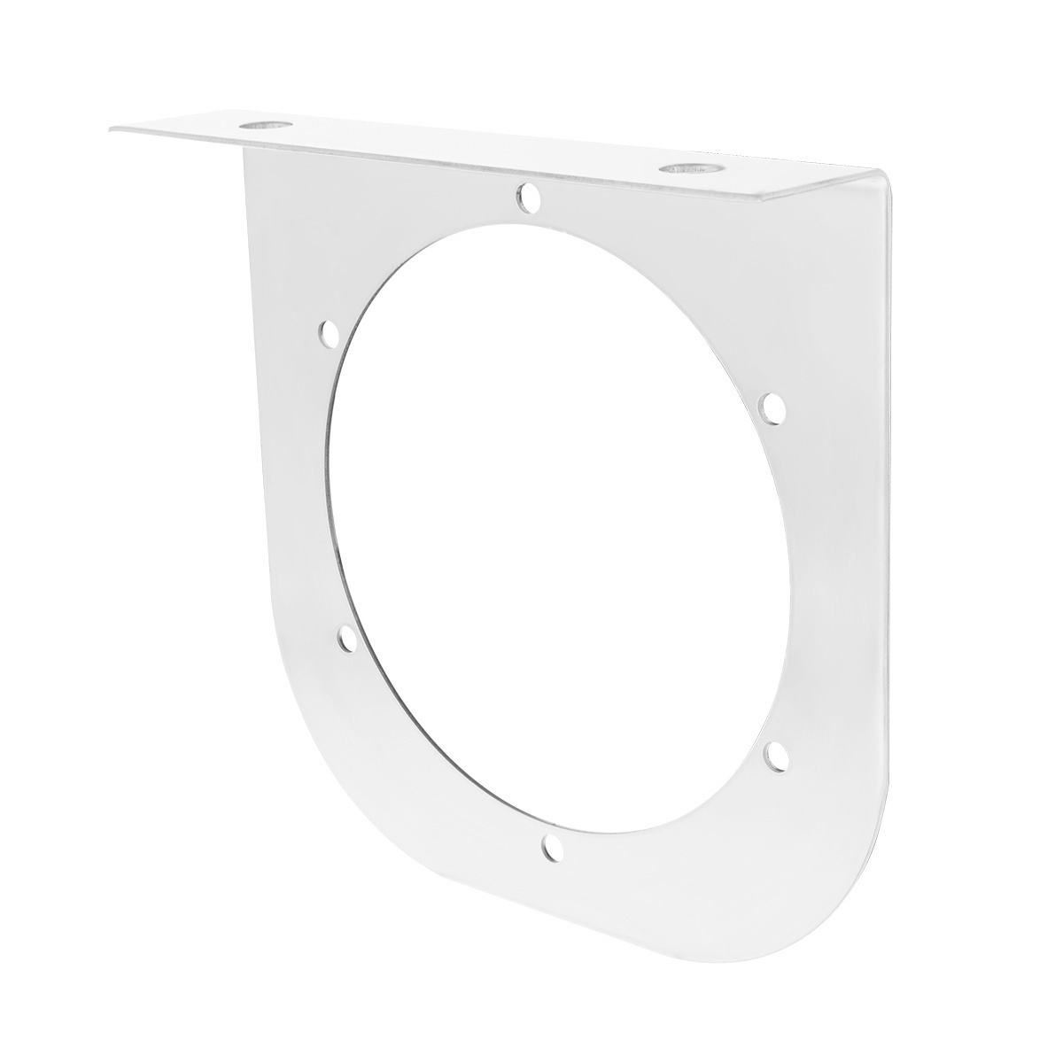 Stainless Light Bracket With Single 4" Light Cutout