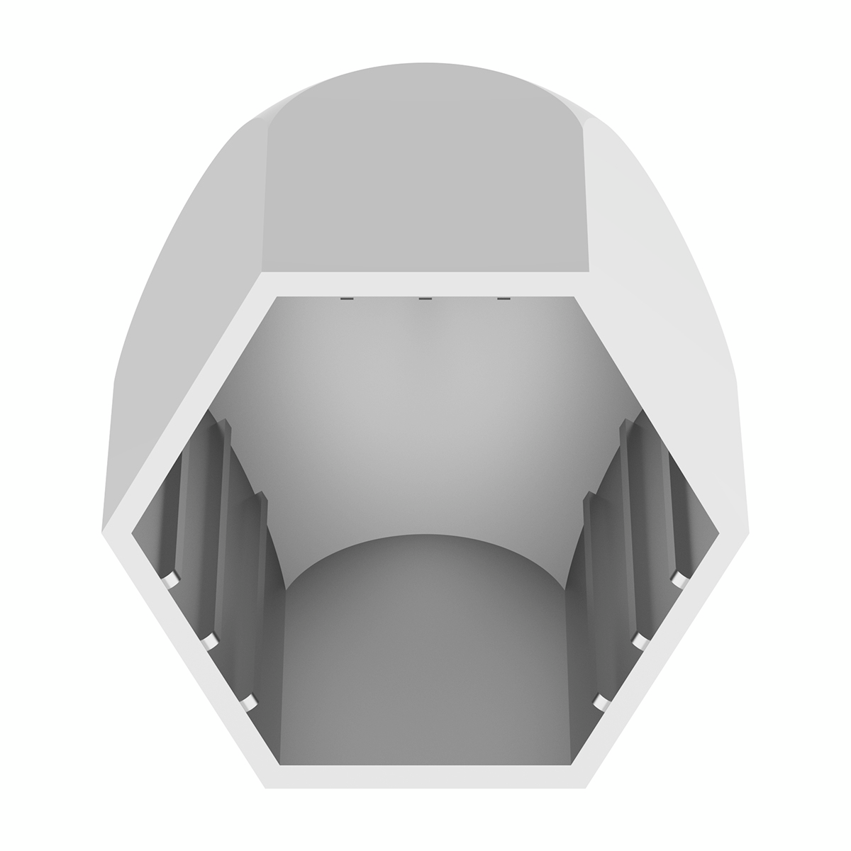 1-1/2" X 2-3/4" Chrome Plastic Bullet Nut Covers - Push-On (60-Pack)