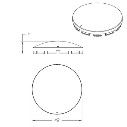 Dome Front Hubcap Only