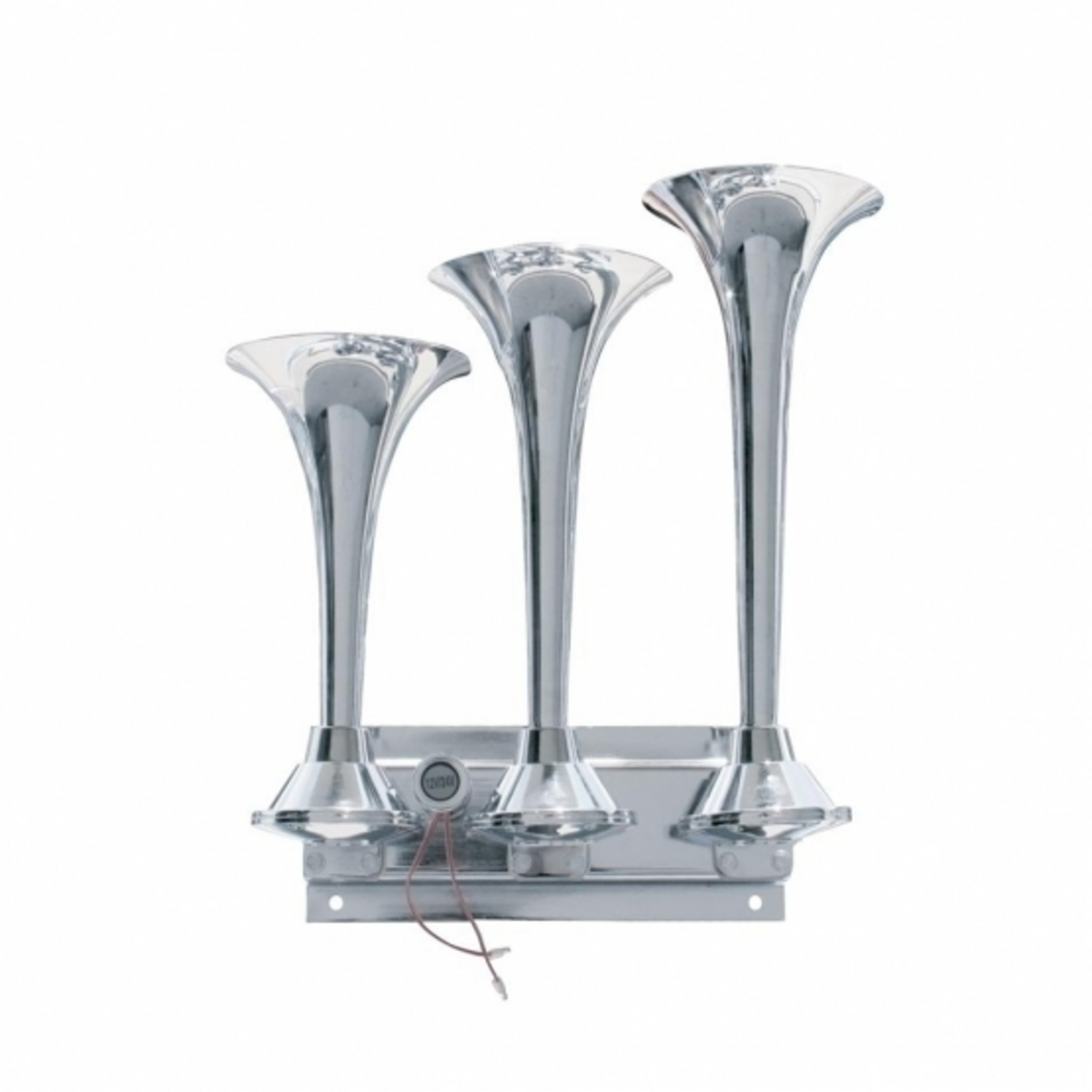 3 Trumpets Horizontal Chrome Train Horn - Right