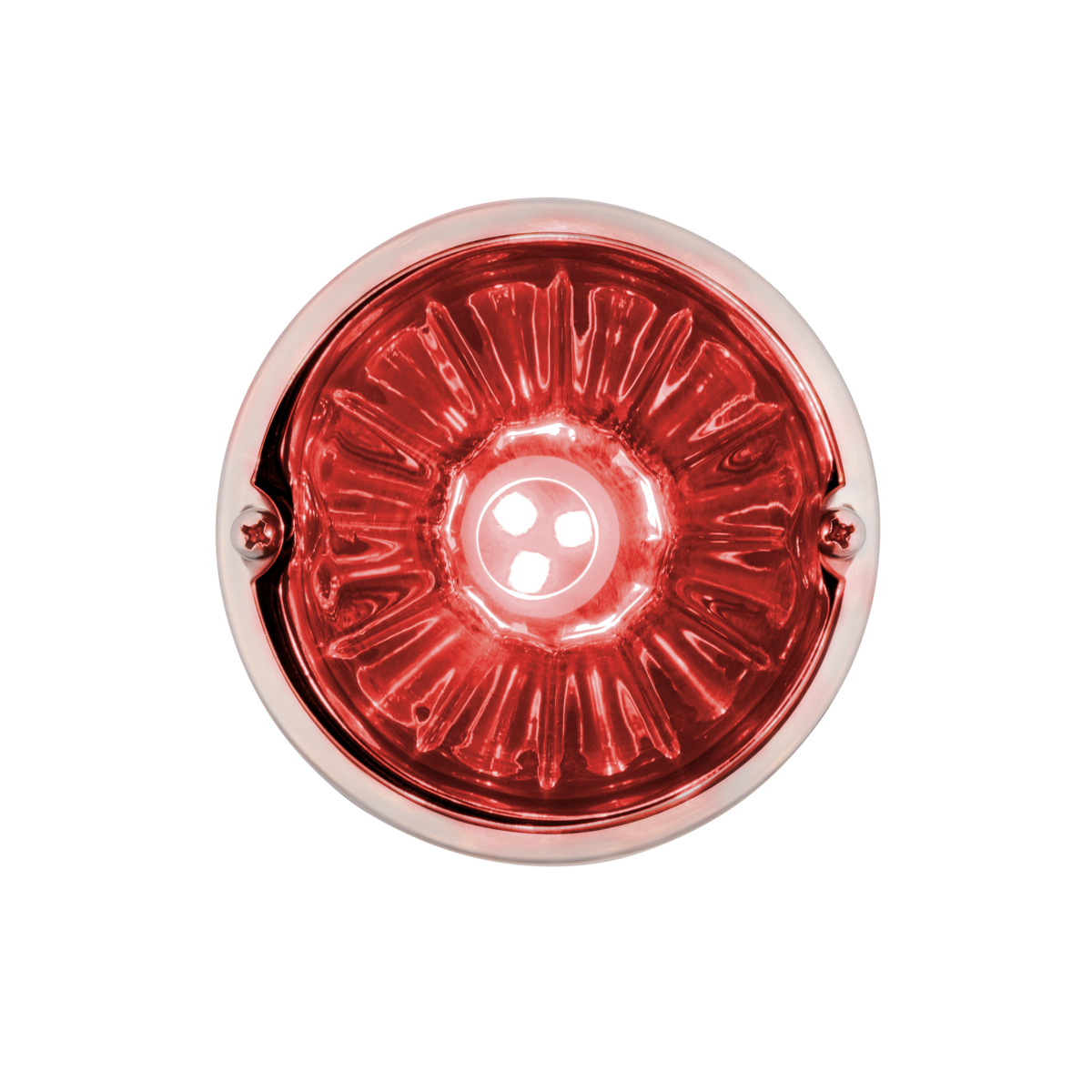 UltraBurst Glass Watermelon Flush Mount Kit With 18 LED Bulb-Red LED/Red Lens
