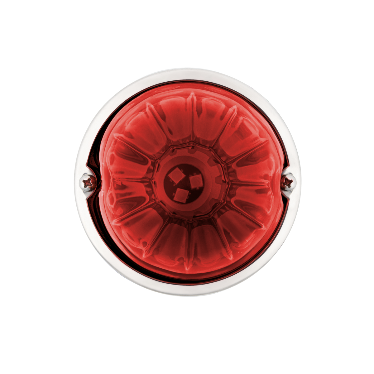 UltraBurst Glass Watermelon Flush Mount Kit With 18 LED Bulb-Red LED/Red Lens