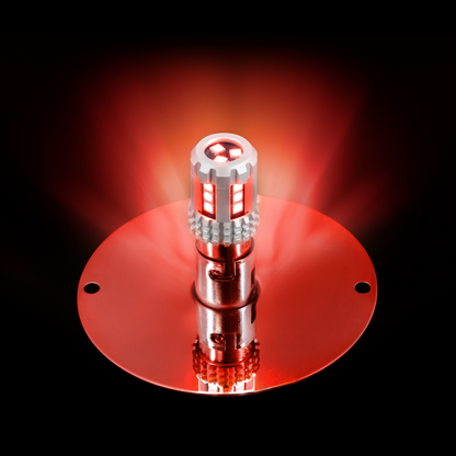 UltraBurst Glass Watermelon Flush Mount Kit With 18 LED Bulb-Red LED/Red Lens