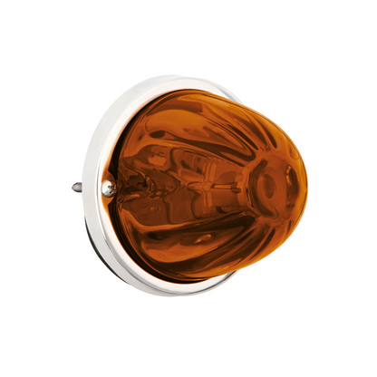 UltraBurst Glass Watermelon Flush Mount Kit With 18 LED Bulb-Amber LED/Dark Amber Lens