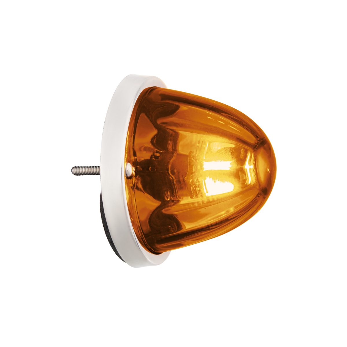 UltraBurst Glass Watermelon Flush Mount Kit With 18 LED Bulb-Amber LED/Dark Amber Lens