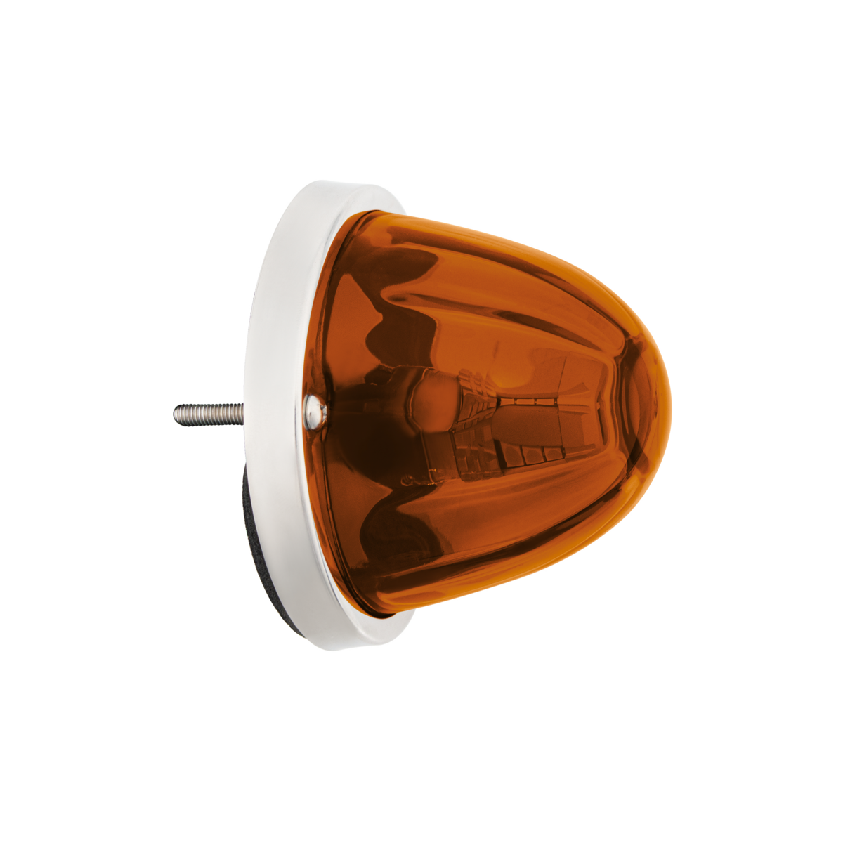 UltraBurst Glass Watermelon Flush Mount Kit With 18 LED Bulb-Amber LED/Dark Amber Lens