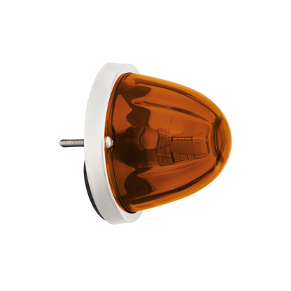 UltraBurst Glass Watermelon Flush Mount Kit With 18 LED Bulb-Amber LED/Dark Amber Lens