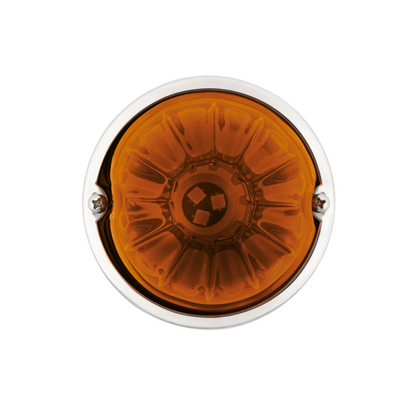 UltraBurst Glass Watermelon Flush Mount Kit With 18 LED Bulb-Amber LED/Dark Amber Lens