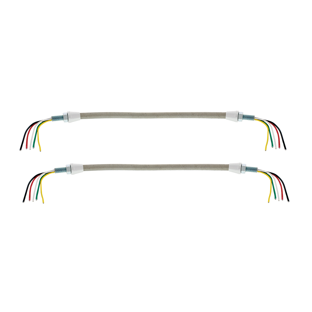 12-3/4" Braided SS Headlight Conduit With 5 Wires For 1928-1932 Ford Car/Truck (Pair)