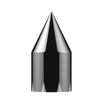 1-1/8" x 2-13/16" Chrome Plastic Spike Nut Covers - Push-On (Color Box Of 10)