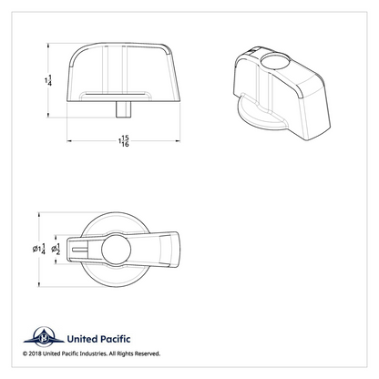 A/C Knob For Freightliner (Older Model) - Purple Crystal