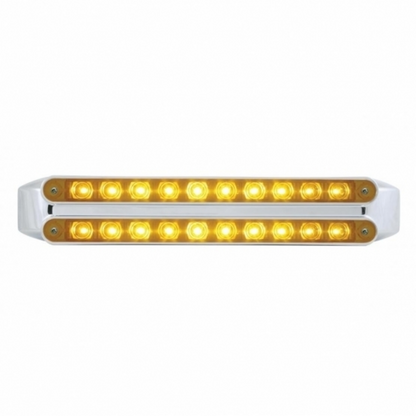 Dual 10 LED 9" Turn Signal Light Bars - Amber LED/Amber Lens