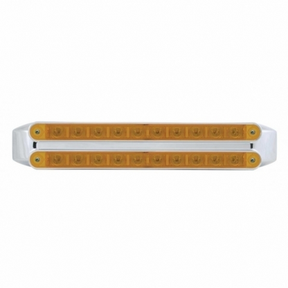 Dual 10 LED 9" Turn Signal Light Bars - Amber LED/Amber Lens