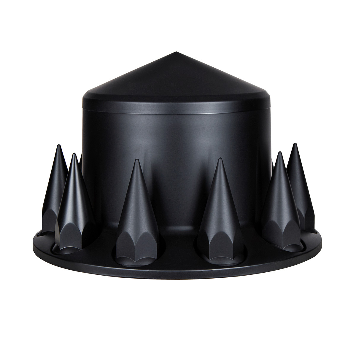 Pointed Rear Axle Cover With 33mm Spike Thread-On Nut Covers - Matte Black