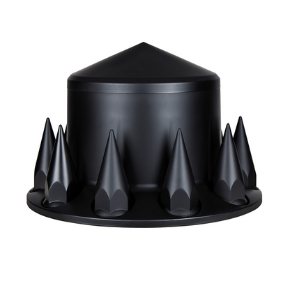 Pointed Rear Axle Cover With 33mm Spike Thread-On Nut Covers - Matte Black