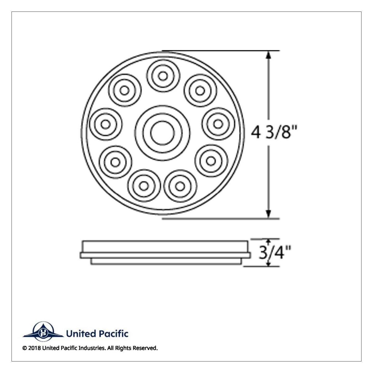 10 LED 4" Auxiliary/Utility Light - White LED/Clear Lens (Bulk)