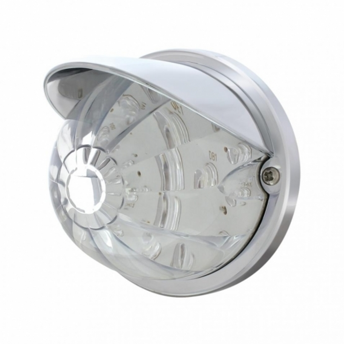 17 LED Watermelon Flush Mount Kit With Visor - Amber LED/Clear Lens
