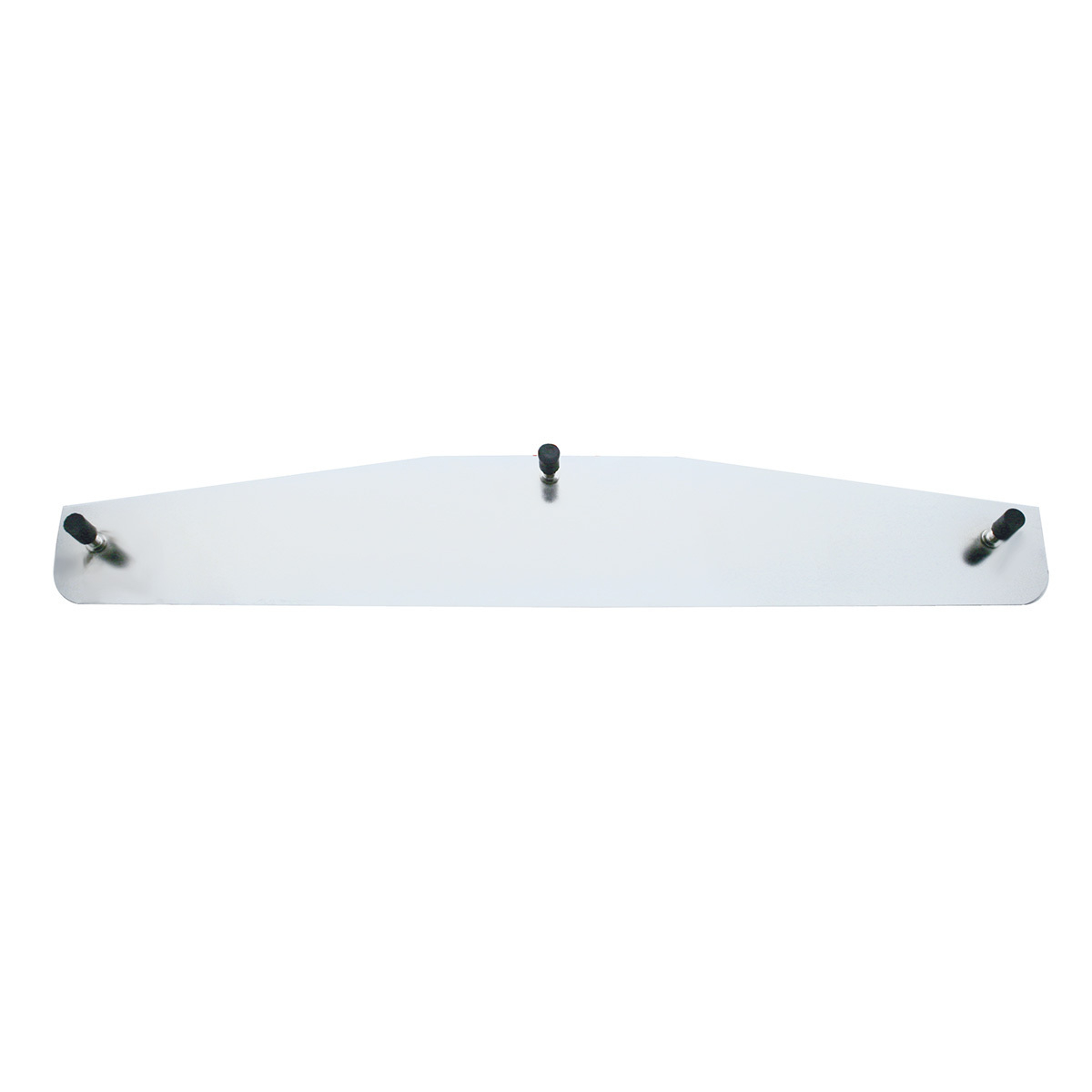 4" X 24" Chrome Standard Bottom Mud Flap Plate - Welded Stud (Card of 2)