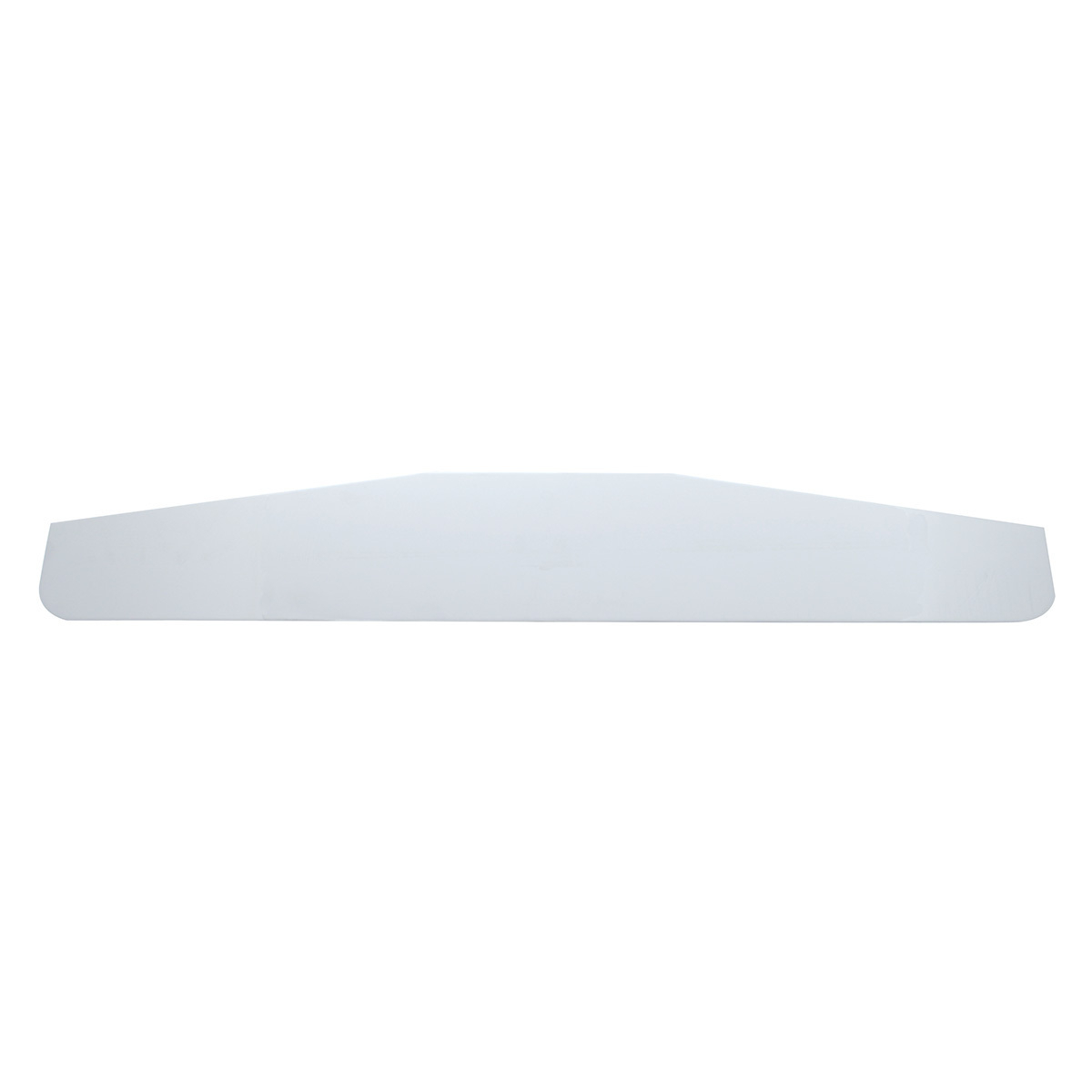 4" X 24" Chrome Standard Bottom Mud Flap Plate - Welded Stud (Card of 2)