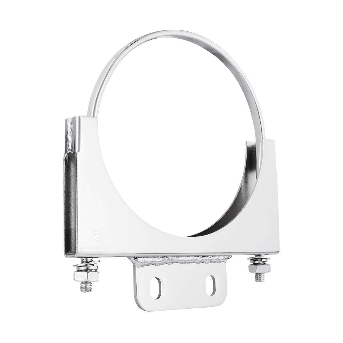 6" Chrome Cab Exhaust Clamp For Peterbilt