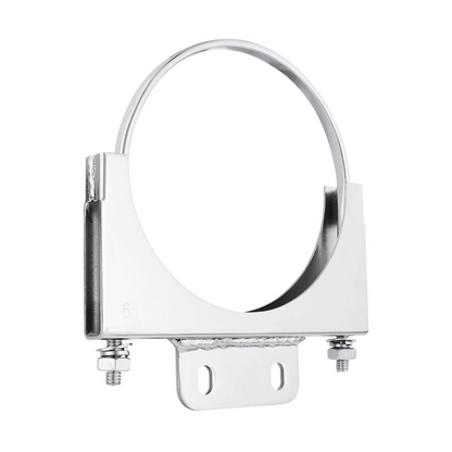 6" Chrome Cab Exhaust Clamp For Peterbilt