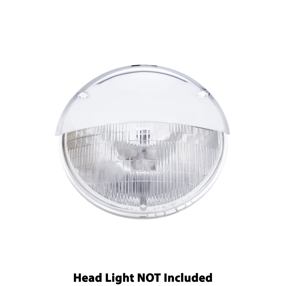 Chrome Half-Moon Shield For 5-3/4" Headlight (Pair)