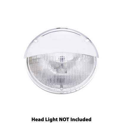Chrome Half-Moon Shield For 5-3/4" Headlight (Pair)