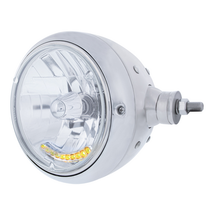 SS Guide 682-C Style Headlight Assembly W/Crystal Lens & 10 LEDs Position Light - R/H (Horizontal Mount)
