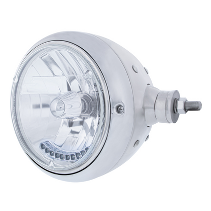 SS Guide 682-C Style Headlight Assembly W/Crystal Lens & 10 LEDs Position Light - R/H (Horizontal Mount)