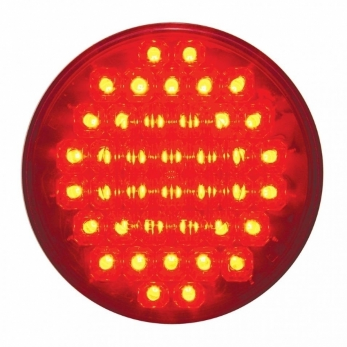 40 LED 4" Round Light (Stop, Turn & Tail) - Red LED/Red Lens