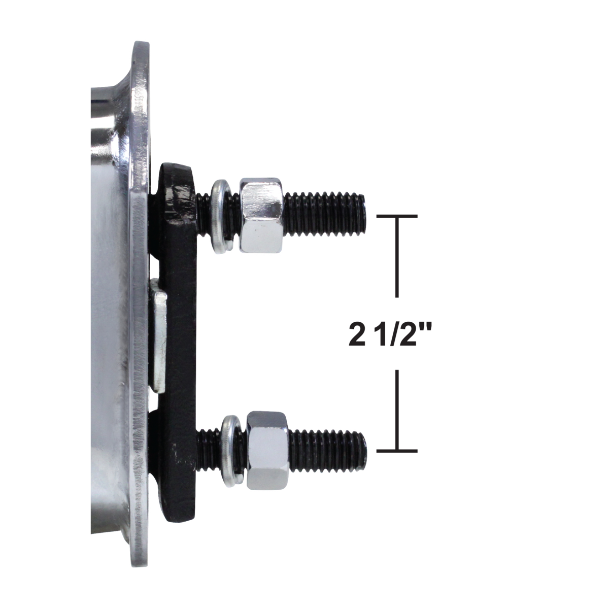 30" Black Heavy Duty Mud Flap Hangers - 2.5" Bolt Pattern - Competition Series (Pair)