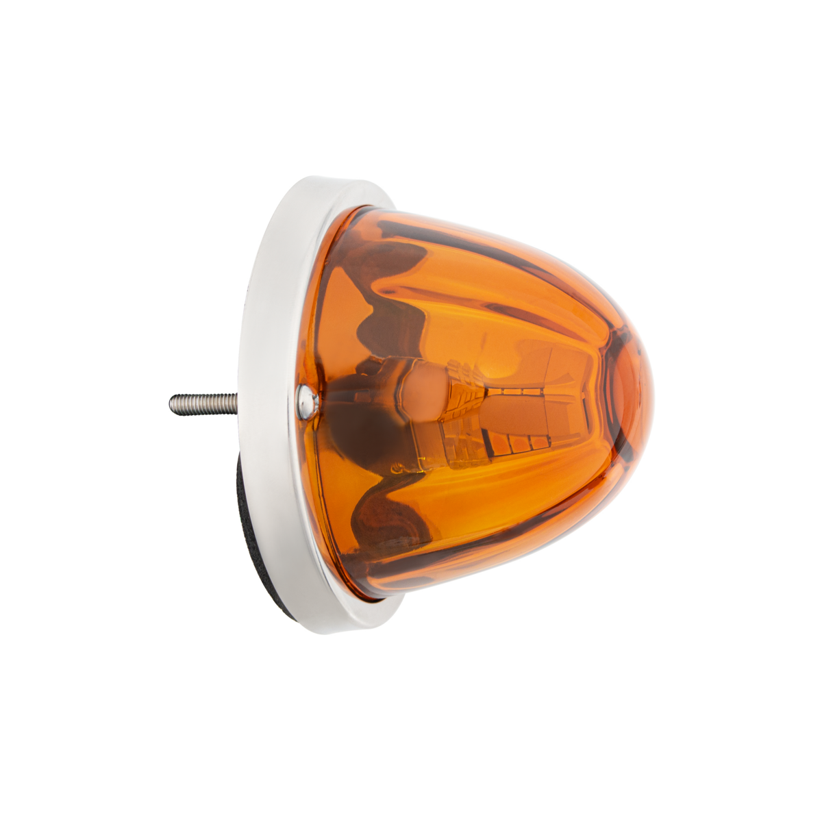 UltraBurst Glass Watermelon Flush Mount Kit With 18 LED Bulb-Amber LED/Amber Lens